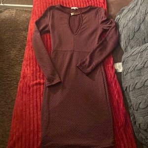 Burgundy midi dress